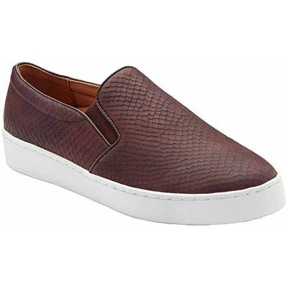 Vionic Splendid Slip-on Midi Sneaker Brown/Red Comfort Orthaheel - Picture 1 of 8